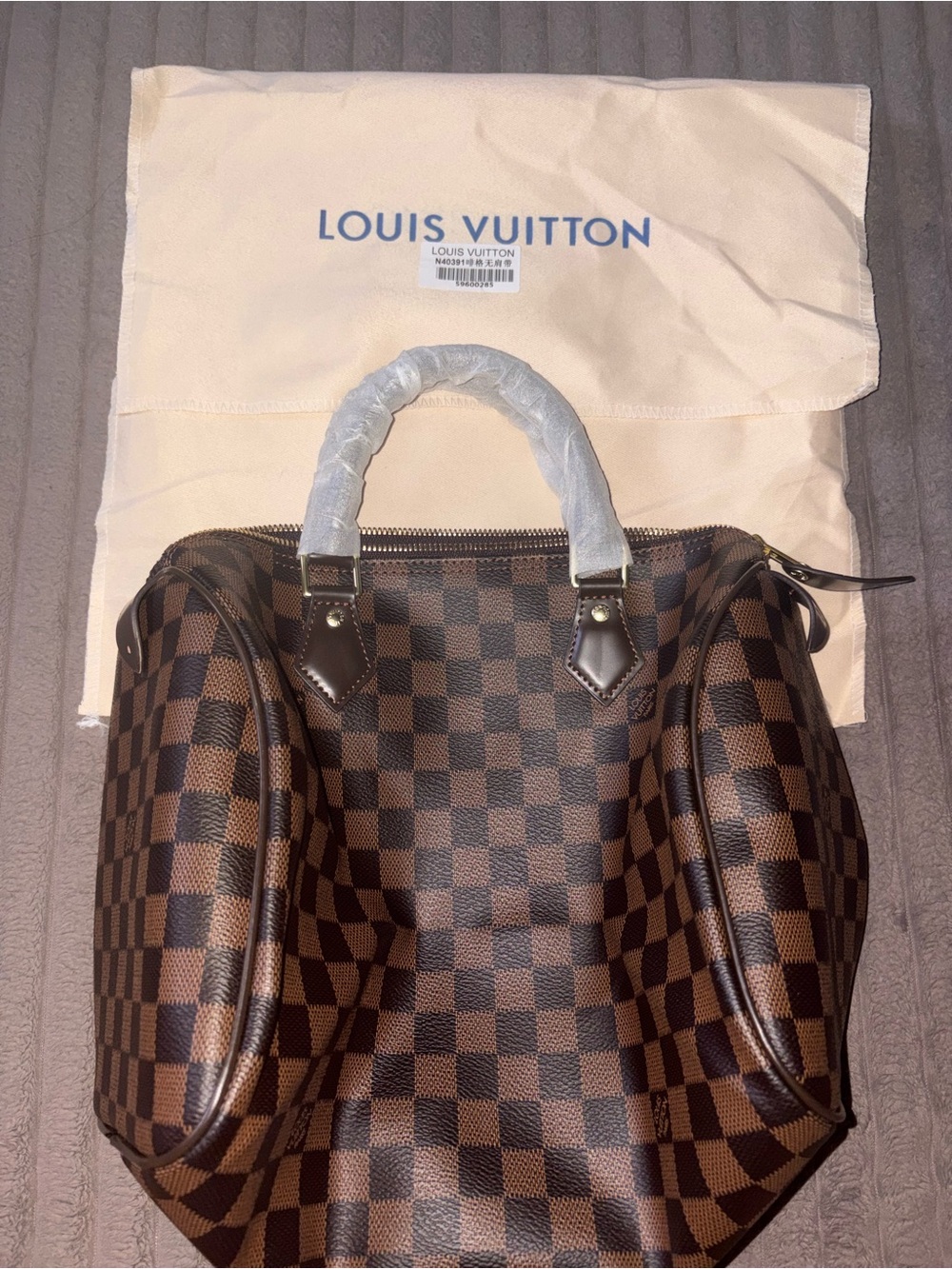 Monogram Checkered brown pillow bag